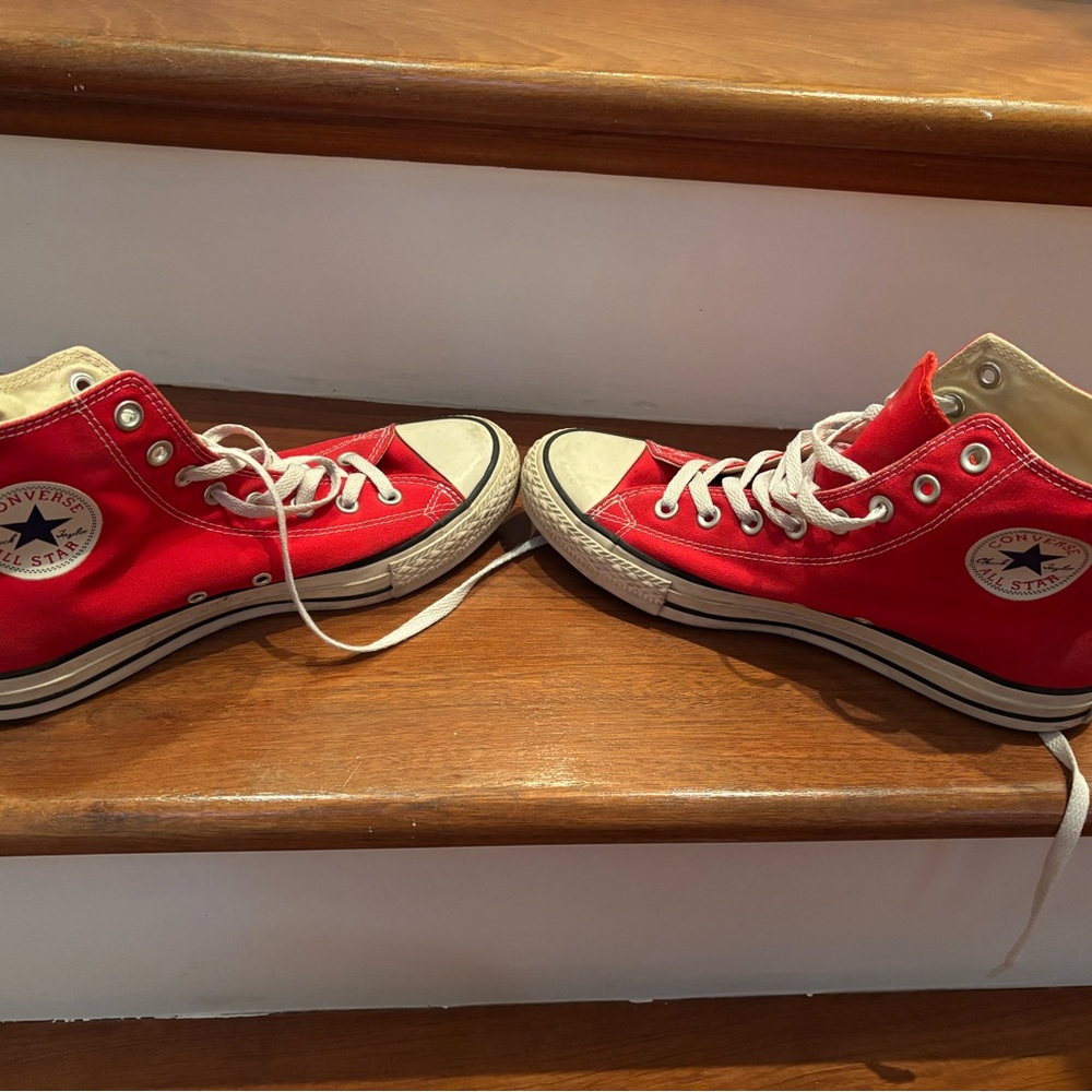 Converse Red High-Top Sneakers
